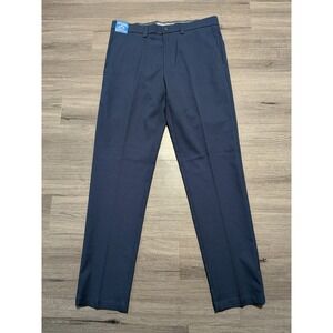 NWT Haggar Cool Right‎ Performance Flex Classic Fit Navy Blue Pants Size 36x34